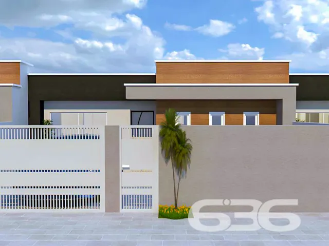 Geminado térreo de esquina, moderno em construção 
